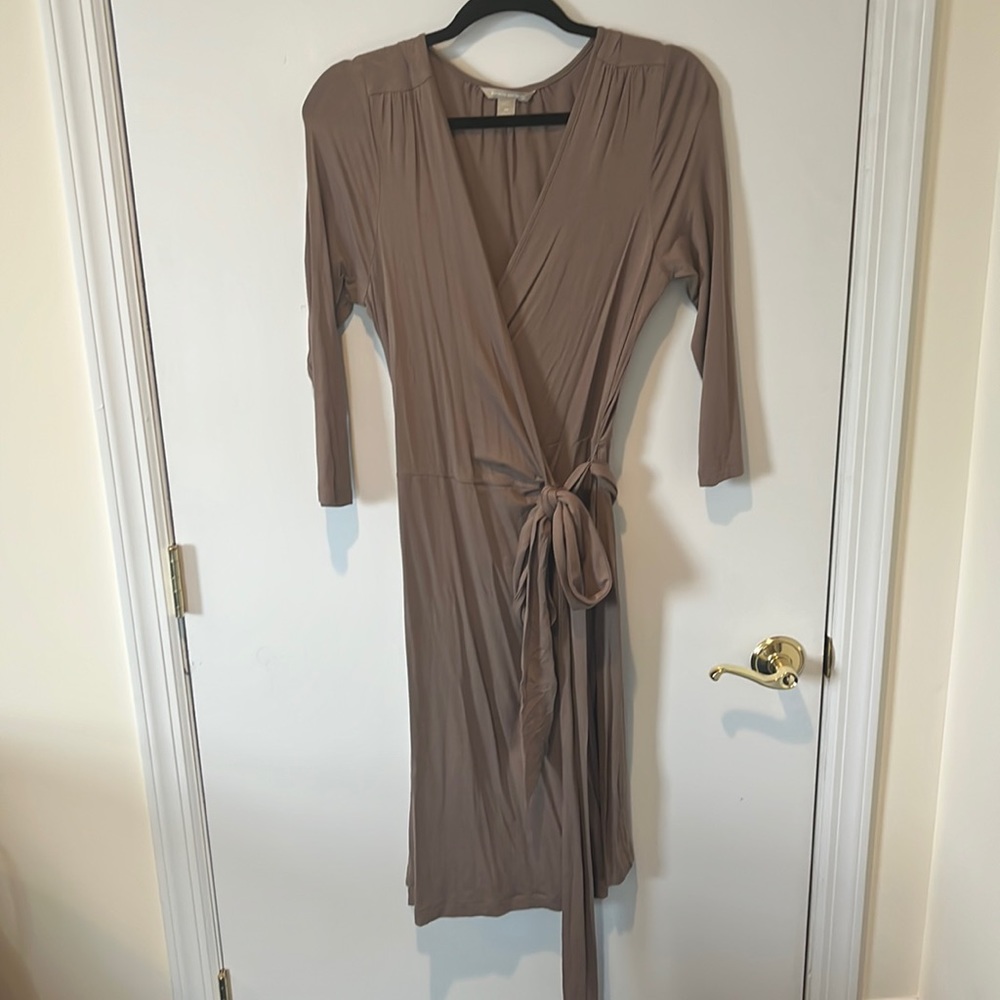 Banana Republic Tan Wrap Dress size medium